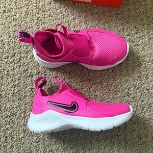 NIKE Flex Runner 3 Pink Slip-On Sneakers Kids Girls Toddler 9C NEW fn1449-602